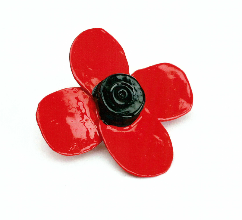 Trench Art Bullet Poppy Brooch